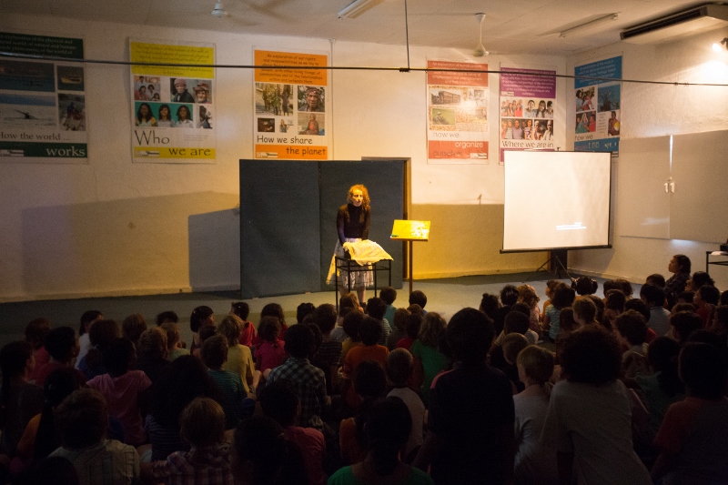 Puppetry presentation at Dili International School, Timor Leste